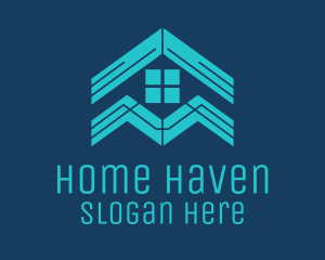 Housing - Blue House Roof Window logo design