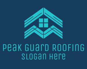 Roofing - Blue House Roof Window logo design
