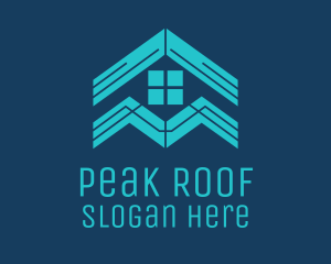 Blue House Roof Window logo design