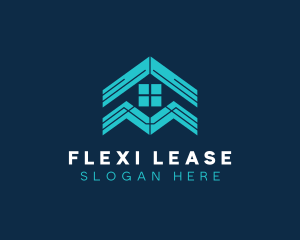 Blue House Roof Window logo design