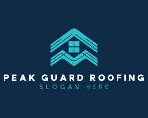 Blue House Roof Window logo design