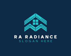 Blue House Roof Window logo design