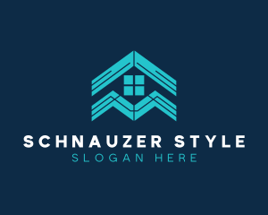 Blue House Roof Window logo design