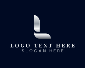 Luxury Metallic Iron Letter L Logo