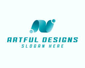 Professional Brand Letter N logo design