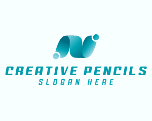 Professional Brand Letter N logo design