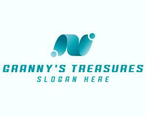 Professional Brand Letter N logo design