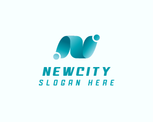 Professional Brand Letter N logo design