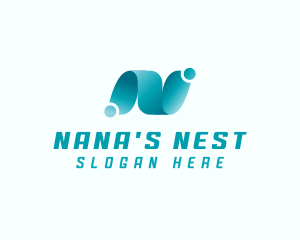 Professional Brand Letter N logo design