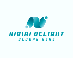 Professional Brand Letter N logo design