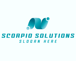 Professional Brand Letter N logo design