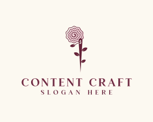 Needle Rose Sewing Craft logo design