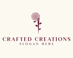 Needle Rose Sewing Craft logo design