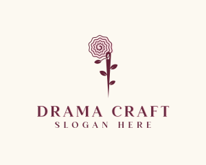 Needle Rose Sewing Craft logo design