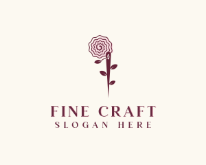 Needle Rose Sewing Craft logo design