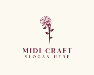 Needle Rose Sewing Craft logo design