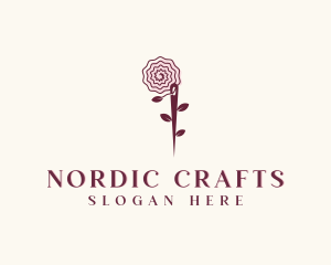 Needle Rose Sewing Craft logo design