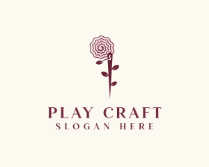 Needle Rose Sewing Craft logo design