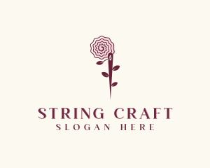 Needle Rose Sewing Craft logo design