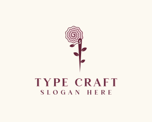 Needle Rose Sewing Craft logo design