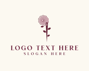 Embroidery - Needle Rose Sewing Craft logo design