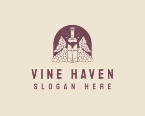 Winery Wine Drink logo design