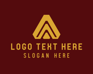 Yellow - Elegant Company Letter A logo design