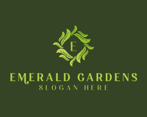 Nature Garden Leaves logo design