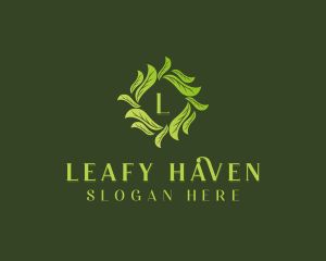 Nature Garden Leaves logo design