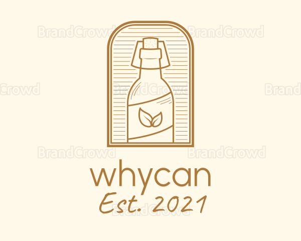 Organic Kombucha Bottle Logo