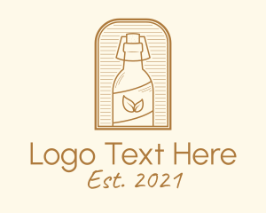 Cork - Organic Kombucha Bottle logo design