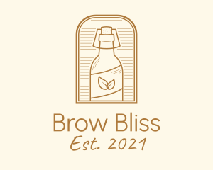 Organic Kombucha Bottle logo design