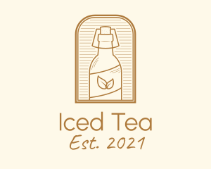 Organic Kombucha Bottle logo design