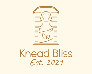 Organic Kombucha Bottle logo design