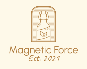 Organic Kombucha Bottle logo design