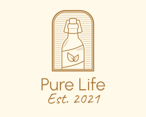 Bottle - Organic Kombucha Bottle logo design