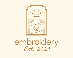 Organic Kombucha Bottle logo design