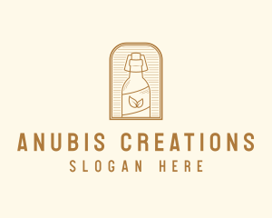 Organic Kombucha Bottle logo design