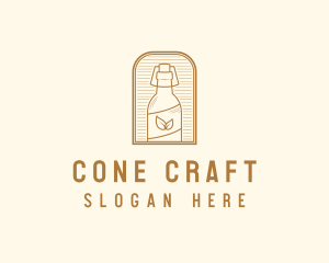 Organic Kombucha Bottle logo design