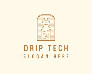 Organic Kombucha Bottle logo design