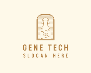 Organic Kombucha Bottle logo design