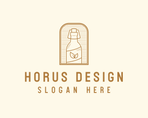 Organic Kombucha Bottle logo design