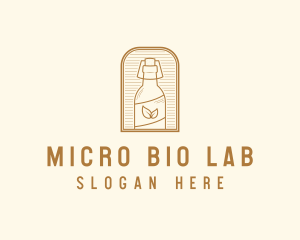 Organic Kombucha Bottle logo design