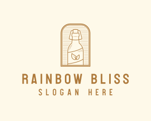 Organic Kombucha Bottle logo design