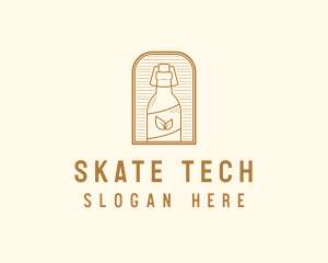 Organic Kombucha Bottle logo design