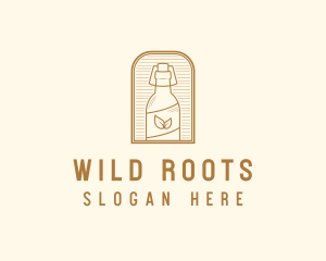 Organic Kombucha Bottle logo design