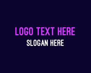 Wordmark Logo - Bright Neon Purple logo design