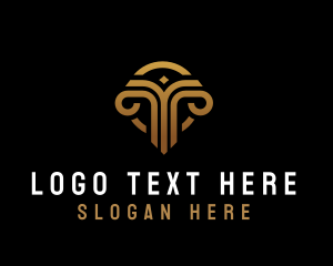 Luxury - Justice Scale Letter T logo design