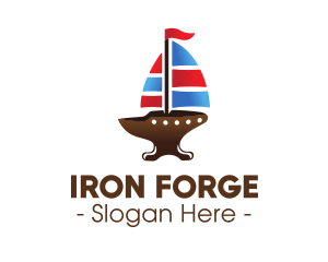 Anvil - Iron Galleon Ship logo design