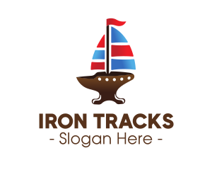 Iron Galleon Ship logo design